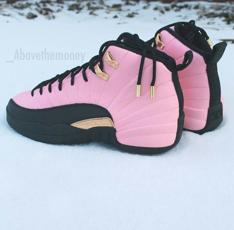 Rose Gold jordan 12 Tennis Shoe Outfits Summer, Urban Apparel, Tennis Shoes Outfit, Jordan Shoes Girls, Shoes Sneakers Jordans, Heels Outfits, Jordan 12, Fresh Shoes, Cute Sneakers