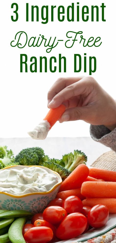 Allergy Friendly Appetizers, Dairy Free Veggie Dip, Dairy Free Dip Recipes, Vegan Ranch Dip, Allergy Awesomeness, Ranch Dip Recipe, Dairy Free Dips, Vegetable Dip, Vegan Ranch