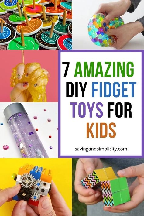 Discover 7 amazing homemade DIY fidget toys you can create for yourself, your kids or as gifts. Fidget toys are the perfect beginner craft. Doing it yourself is the perfect way to save money while at the same time creating homemade figets.  Fidget toys for kids.  DIY fidgets for gifts and so much more. Toys For Kids Diy, Homemade Fidget, Diy Fidgets, Homemade Fidget Toys, Fidgets Diy, Diy Stressball, Figet Toys, Diy Fidget Toys, Beginner Crafts