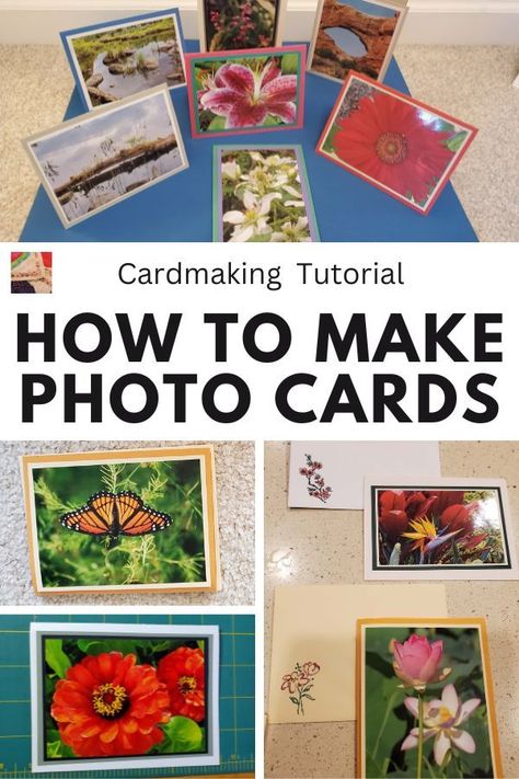 Make an Easy DIY Photo Greeting Card using your own photos with our step-by-step photo tutorial. How To Make Photo, Snail Mail Art, Diy Gifts For Men, Art Trading Cards, Cardmaking And Papercraft, Photo Greeting Cards, Unique Diy Gifts, Fun Craft, Jar Gifts