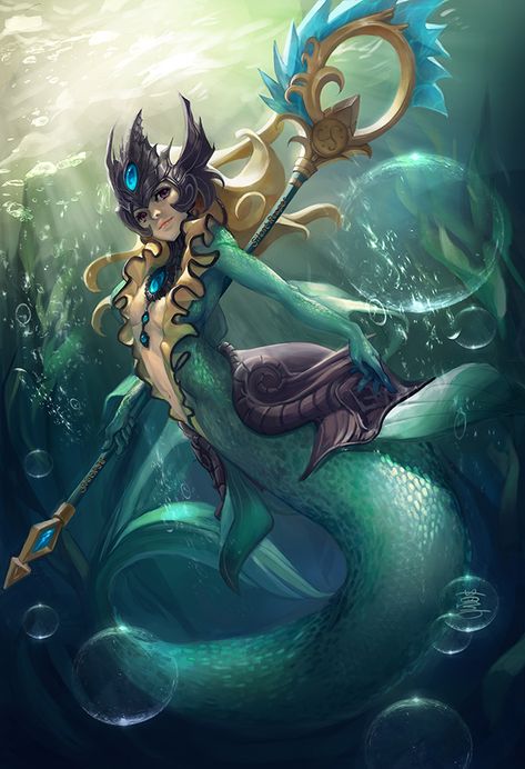 波 - League of Legendslucidsky League Of Legends Nami, Nami League Of Legends, League Of Legends Fanart, Lee Sin, League Of Legends Characters, Mermaids And Mermen, Beautiful Mermaids, Lol League Of Legends, Mermaid Art