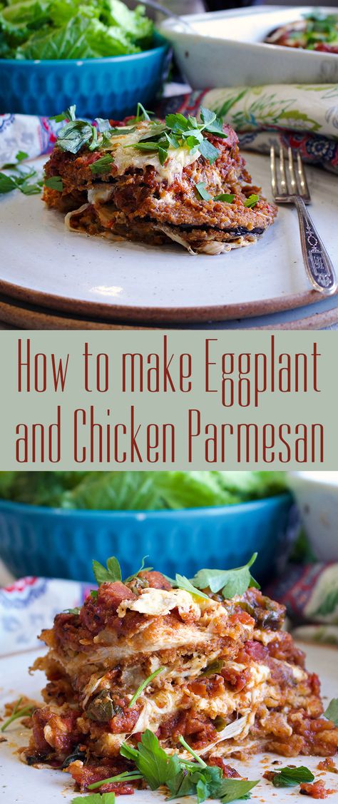 Chicken Eggplant, Healthy Eggplant, Eggplant Parmesan Baked, Eggplant Recipes Parmesan, Eggplant Lasagna, Chicken Parmesan Casserole, Roasted Tomato Sauce, Baked Chicken Tenders, Meatless Main Dishes