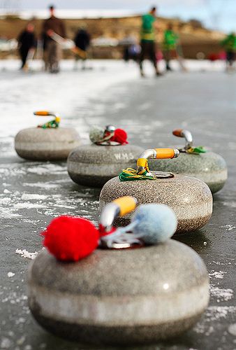 Curling, Central Otago. The magic stones... http://www.centralotagonz.com/curling Ice Curling, Ice Sports, Ernie Banks, Central Otago, Magic Stones, Simone Biles, Event Photography, Fun Sports, The Magic