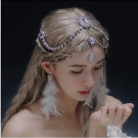 Just found this amazing item on AliExpress. Check it out! C$4.79  25％ Off | New Water Drop-shaped Rhinestone Pendant Metal Chain Forehead Fashion Gold Silver Color Rhinestone Headdress Hair Accessories Handmade Hairpin, Hair Chains, Bride Headpiece, Crystal Headpiece, Exotic Fashion, Head Chain, Bride Hair Accessories, Crystal Headband, Chain Silver