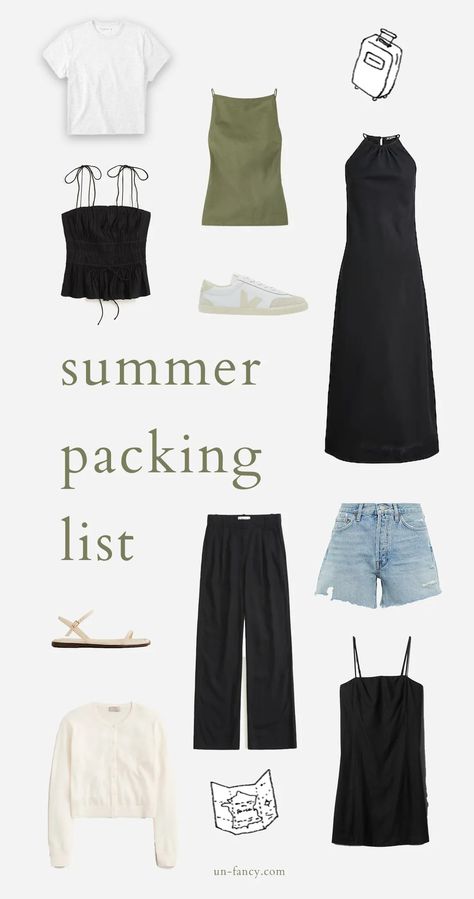 Backpack Room Only — 10 Item Packing List Two Week Packing List Summer, 7 Day Outfits Ideas Packing Lists, 5 Day Trip Packing List Summer, 7 Day Packing List Summer, Summer Travel Packing, Sydney Trip, Simplify Wardrobe, Create Capsule Wardrobe, Summer Packing Lists