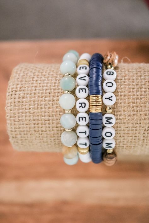 Era Bracelet, Bracelets Layered, Boho Bracelets Stack, Heishi Bracelets, Boys Bracelets, Mama Bracelet, Mom Bracelet, Wood Bead Bracelet, Moms Bracelet