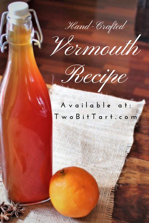 Orange Bitters Recipe, Vermouth Drinks, Homemade Booze, Homemade Liqueur, Homemade Wine Recipes, Distilling Alcohol, Homemade Alcohol, Homemade Liquor, Brewing Recipes