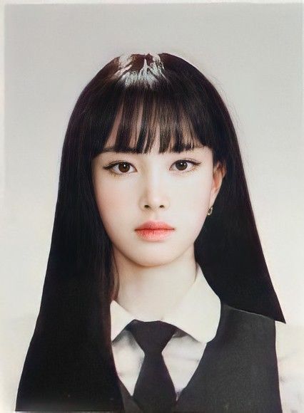 shim jayoon yoon school uniform bangs HD picture Formal Id Picture, Id Picture, Stayc Yoon, Dream Hair, Girl Crushes, I Love Girls, Mug Shots, Girl Icons, Korean Beauty