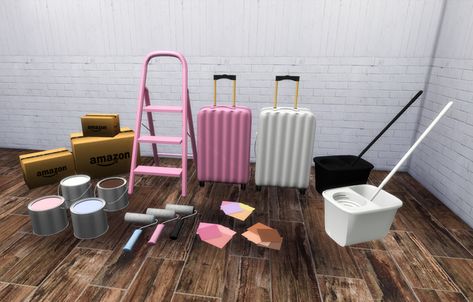 Amazon Boxes, Sims 4 Nails, Sims Furniture, Sims 4 Family, Deco House, Mop Bucket, Sims 4 Clutter, Free Sims 4, Sims 4 Children