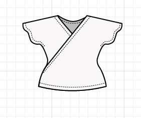 Overlap Top Pattern, Cross Over Blouse Pattern, Wrap Shirt Sewing Pattern, Women's Tank Top Pattern Free Sewing, Easy Blouse Patterns To Sew Free, Sewing Wrap Top, Easy Shirt Patterns For Women, Printable Sewing Patterns Free, Free Sewing Patterns Tops