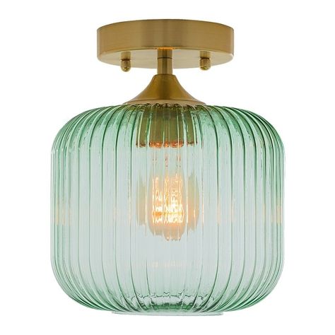 Ignace River of Goods Brushed Gold Metal 8.25-Inch Ceiling Light with Green Glass Globe Shade - 8" x 8" x 8.25" - Bed Bath & Beyond - 36932293 Colored Light Bulbs, Ceiling Mounted Light, Globe Ceiling Light, Best Brushes, Metal Ceiling, Dome Lighting, Semi Flush Mount Lighting, Light Bulb Types, Beautiful Lamp