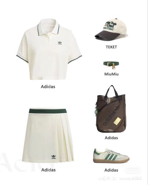 Sporty Luxe Outfits, Modest Tennis Outfit, Old Money Sport Outfit, Luxe Sportswear, Tennis Dress Outfit, Tennis Uniforms, Modest Activewear, Tennis Outfits, Lookbook Inspiration