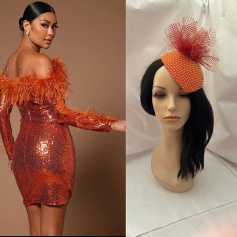 🔥 Turn heads at PoloXJazz by @grandiosityevents in Henessey Creek, Maryland, with this fierce and fabulous burnt orange Fascinator from Josie Tucker Millinery. Perfectly paired with a sequin and feathered dress, this look is all about bold elegance and unapologetic style. ✨ Whether you’re making an entrance at an event or elevating your Sunday best, this Fascinator is your go-to for a striking statement. 👗 @fashionnova 👒 @hatsbyjosie 💬 What’s your go-to color for making a statement? Let u... Feathered Dress, Orange Fascinators, Burnt Orange, Fascinator, Maryland, Fashion Nova, Entrance, Sequin, Turn Ons