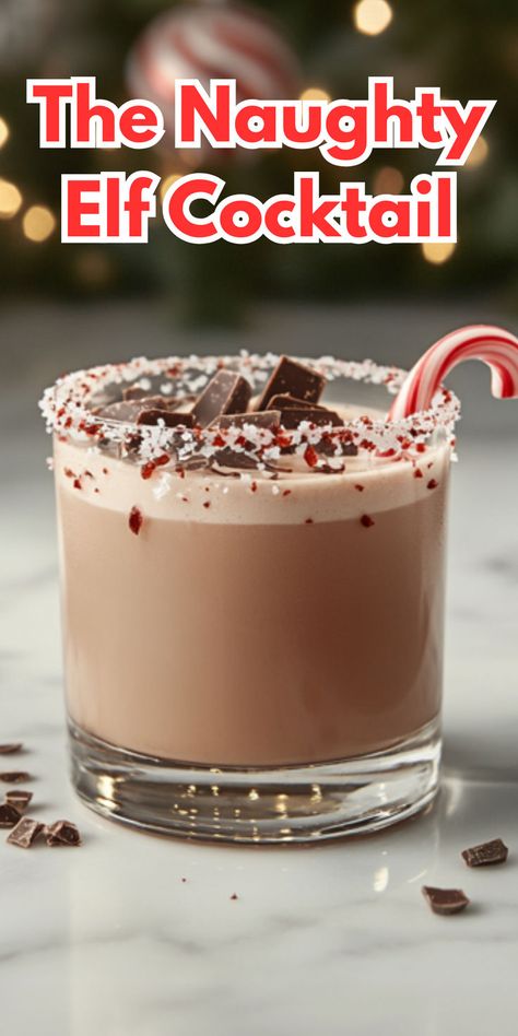 The Naughty Elf Cocktail Recipe Alcoholic Drinks With Whipped Cream, Friend Christmas Party Food, Blended Christmas Drinks, Christmas Night Food Ideas, Festive Christmas Drinks Alcohol, Christmas Party Drink Ideas Non Alcoholic, Christmas Drinks With Fireball, Christmas Adult Drinks For A Crowd, 2 Ingredient Christmas Cocktail