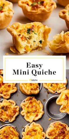 These mini quiches are the perfect brunch item for a crowd or great for meal prepping ahead of time for breakfast for the week. These have cheese and bell pepper but you can make any filling that you want. Easy Mini Quiche, Muffin Tin Quiche, Mini Quiche Cups, Mini Quiche Recipe, Quiche Cups, Mini Quiche Recipes, Quiche Recipes Easy, Brunch Items, Brunch Spread