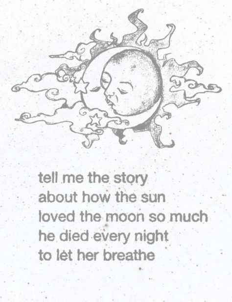 Sometimes, I think of the sun and the moon as lovers who rarely meet, always chase, and almost always miss one another. But once in a while, they do catch up, and they kiss, and the whole world stares in awe of their eclipse. Moon And Sun Quotes, Moon 2023, 2023 Quotes, Moon Sun Tattoo, Quotes Pretty, Sun Drawing, Sun Quotes, Moon Quotes, The Sun And The Moon