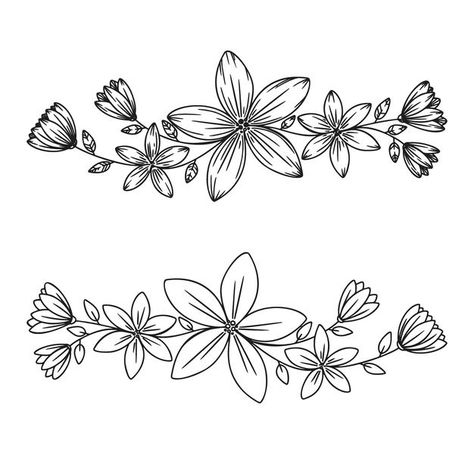 Flores abstractas sobre un fondo blanco.... | Premium Vector #Freepik #vector #patron #flor #vintage #floral Candlewicking Embroidery, Hand Embroidery Patterns Free, Fabric Painting On Clothes, Elbow Tattoos, Flower Stencil, Bullet Journal Design Ideas, Hat Embroidery, Embroidery Patterns Free, Painted Clothes