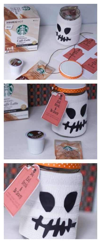 Have a special teacher or tutor that you want something special this Halloween. Make one of these adorable coffee or tea mummy gift jars and fill it with Kcups or tea bags and grab the free halloween gift tag too. Mummy Jar, Gift Jars, Halloween Teacher Gifts, Teacher Gift Printables, Coffee Halloween, Teacher Gift Ideas, Gift Jar, Whimsical Halloween, Cute Coffee