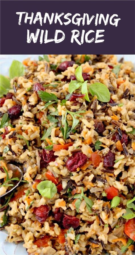 Rice Pilaf Recipe Easy, Thanksgiving Wild Rice, Brown Rice Pilaf Recipe, Wild Rice Pilaf Recipe, Cranberry Wild Rice, Brown Rice Pilaf, Wild Rice Pilaf, Wild Rice Recipes, Rice Pilaf Recipe