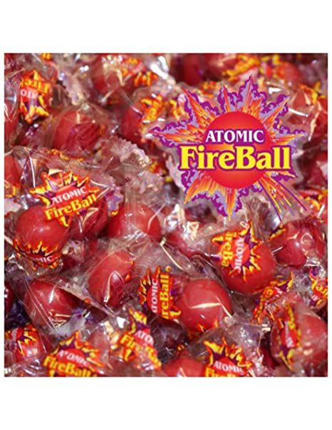 Amazon.com : ATOMIC FireBall Candy - 1 LB Bag - Individually Wrapped - QUEEN JAX - Bulk candy - Red Candy - Hot Jawbreakers- Red Hot Cinnamon Candy Balls - Medium Sized - Fireballs - Buy in Bulk and Save!!! : Grocery & Gourmet Food Fireball Candy, Jawbreaker Candy, Cinnamon Hard Candy, Red Hots Candy, Spicy Candy, Cinnamon Candy, Online Candy Store, Candy Bar Party, Candy Balls