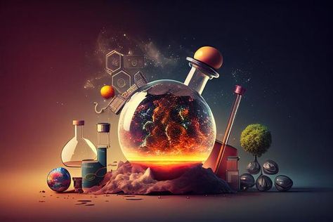 Science Wallpaper, Collage Photo Frame Design, Chemistry Art, Scientific Design, Science Background, Miniature Photography, Painting Competition, Science Themes, Science Photos