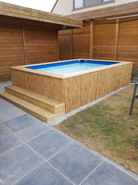 Piscina Pallet, Backyard Firepits, Pool Patio Designs, Inground Pool Landscaping, Pool Deck Plans, Swimming Pool Decks, Outdoor Pool Area, Round Pool, Above Ground Pool Ideas