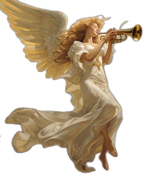 Angels With Trumpets, Angel With Trumpet, Trumpeter, Trumpets, Angel, Beauty