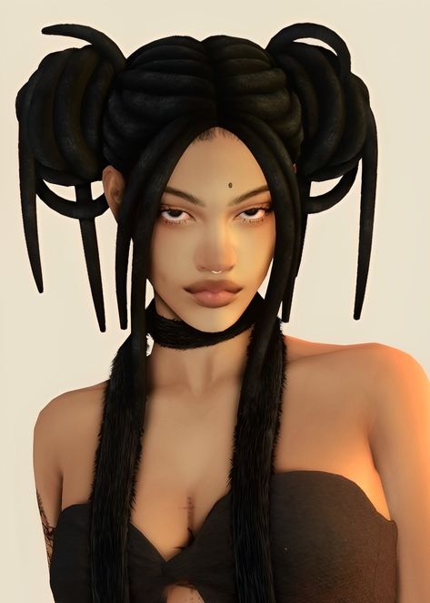 fukkie Sims 4 Afro Hair, Sims 4 Black Hair, The Sims 4 Skin, Hallowen Ideas, Sims 4 Anime, Pelo Sims, My Sims, The Sims 4 Packs, Sims 4 Mm Cc