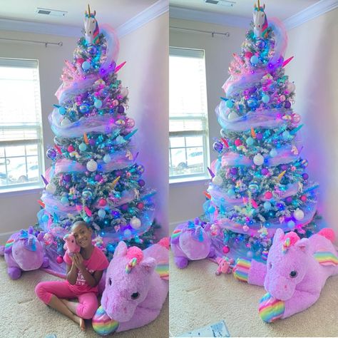 Empyrean Designz on Instagram: “Unicorn Holiday #empyreancustomdesigns @darealbbjudy #unicornholiday” Unicorn Christmas Tree, Unicorn Christmas, Christmas Gifting, Tree Themes, Pink Christmas Tree, Christmas Crafts Decorations, Christmas Tree Themes, Pink Christmas, Decor Crafts