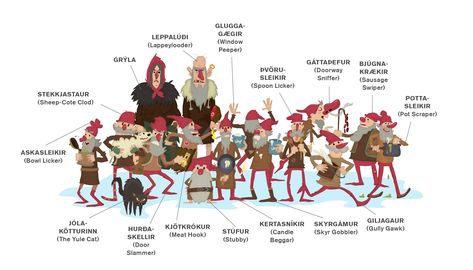 Icelandic Christmas Traditions, Iceland New Years Eve, Icelandic Mythology, Icelandic Elves, Iceland Mythology, Yule Lads Iceland, Christmas In Iceland, Christmas Folklore, Yule Lads