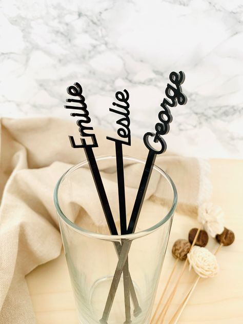 Acrylic Stir Sticks Wedding, Personalized Drinks Wedding, Name Drink Stirrers, Personalized Wedding Drink Stirrers, Personalized Stir Sticks, Custom Cocktail Stirrers, Personalised Drink Stirrers, Wedding Drink Accessories, Custom Stir Sticks