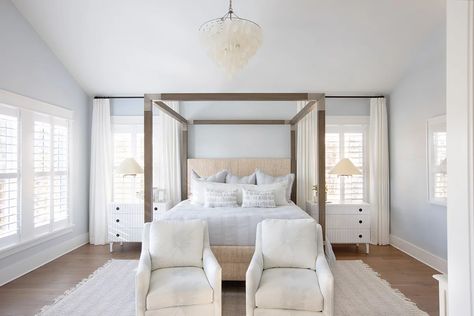 Megan Molten Portfolio Megan Molten, Costal Bedroom, Modern Coastal Home, Master Retreat, Serene Bedroom, Muted Color Palette, Beautiful Bedroom, Bedroom Chair, Bath Furniture