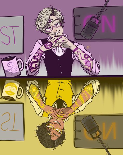 Kevin And Cecil, Kevin Welcome To Night Vale Fan Art, Night Vale Kevin, Kevin Night Vale, Welcome To Night Vale Kevin, Welcome To Nightvale Fanart, Cecil Baldwin Fanart, Carlos And Cecil Fanart, Kevin Wtnv Fanart