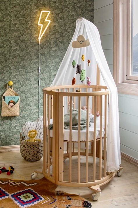 When purchasing items for a nursery, many people select organic products to avoid pesticide residue that might remain on conventional items. Take a look at these amazing organic furniture picks for your nursery! Baby Activity Ideas, Oval Crib, First Bed, Organic Nursery, Stokke Sleepi, Organic Furniture, Nursery Items, Growing Child, Baby Activity