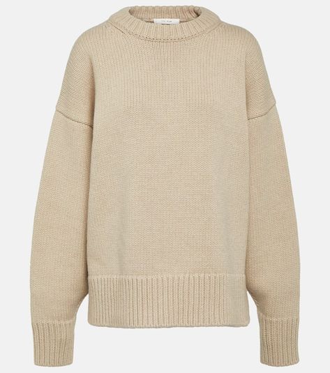 Ophelia Wool And Cashmere Sweater in Beige - The Row | Mytheresa Ski Sweater, Extra Long Sleeves, Fashion Design Clothes, Beige Sweater, Cashmere Sweater, Knitwear Women, Cashmere Sweaters, Designing Women, The Row