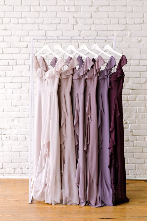 Wedding Colors Lavender, Revelry Bridesmaid Dresses, Revelry Bridesmaid, Deep Purple Wedding, Rocker Wedding, Bridesmaid Dress Shopping, Lavender Wedding Theme, Wisteria Wedding, Lilac Bridesmaid