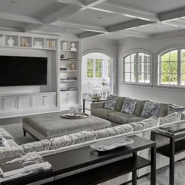 Big Living Room Layout, Large Living Room Layout, Living Room Transitional, Open Concept Living Room, Transitional Living, Open Living Room, Transitional Living Rooms, Transitional House, Living Room Remodel