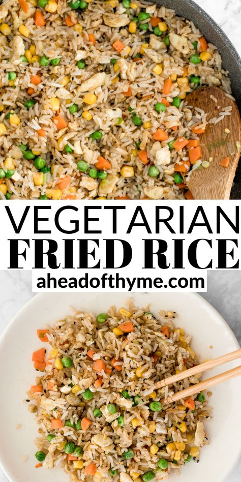 Fried Rice At Home, Cooking Fried Rice, Vegetarian Rice Recipes, Seafood Fried Rice, Vegetarian Fried Rice, Vegan Fried Rice, Tiger Prawns, White Rice Recipes, Veggie Fried Rice