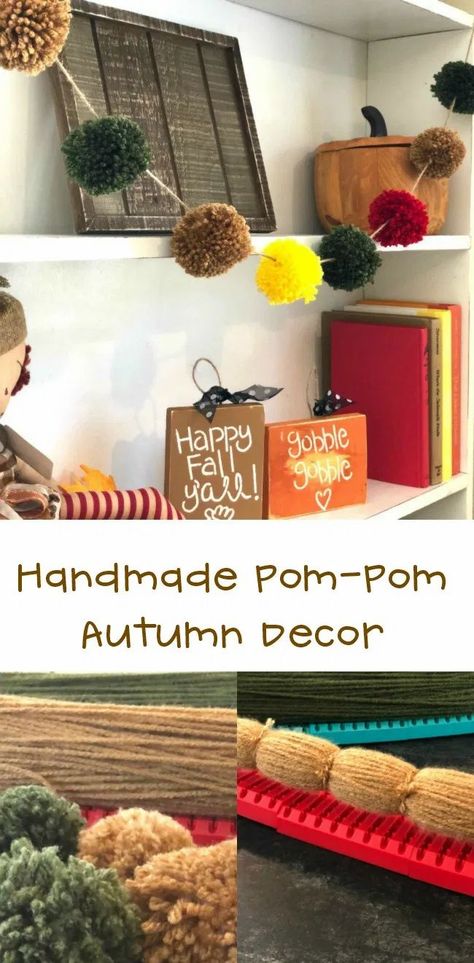 Autumn decorating with handmade pom-poms is easy and fun! Handmade pom-poms are great for adding to so many things to create darling decorations for the season, holidays, parties and really every single day. #autumndecor #falldecor #pompoms #diy #diydecor #handmade Make Pom Poms, Season Decorations, Things To Create, Pom Crafts, Amazing Crafts, How To Make A Pom Pom, Pom Pom Maker, Autumn Decorating, Fall Inspiration