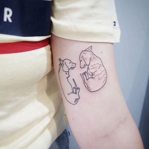 Two Dachshund Tattoo, Buddy Tattoos, Nala Tattoo, Small Pet Tattoos, Long Hair Dachshund Tattoo, Doxie Tattoo, Daschund Tattoo, Dachshund Tattoos, Dachshund Tattoo