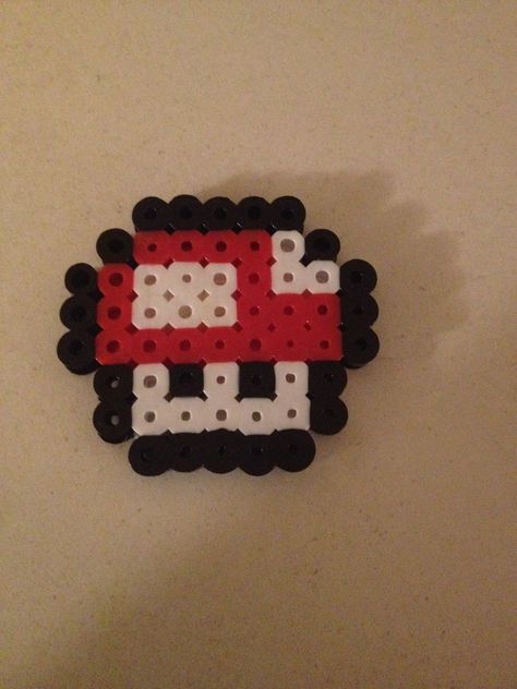 Mario Power Up Mushroom Size Up Mushroom Red Mushroom Super Mario Bros Brothers Perler Bead Pattern Cross Stitch Design Mushroom Super Mario, Beads Mushroom, Perler Bead Mario, Perler Creations, Pattern Cross Stitch, Diy Perler Bead Crafts, Red Mushroom, Kandi Patterns, Melty Beads