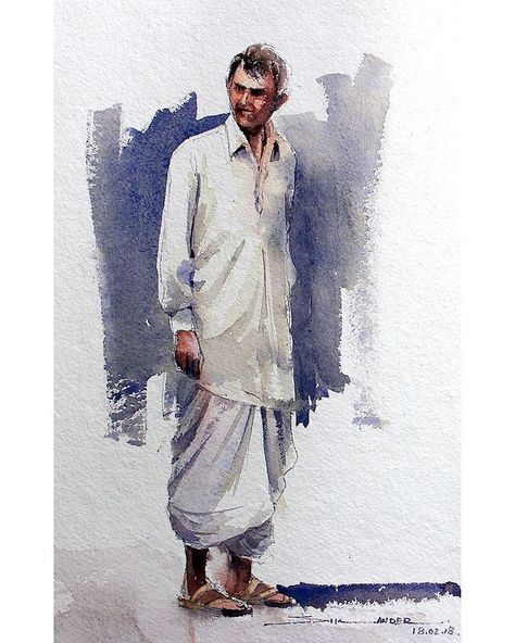 Human Figure Sketches, Farmhouse Style Bedrooms, Farmhouse Landscaping, Oil Color, Landscape Architecture Design, Figure Sketching, Watercolor Artists, Color Painting, Person Standing