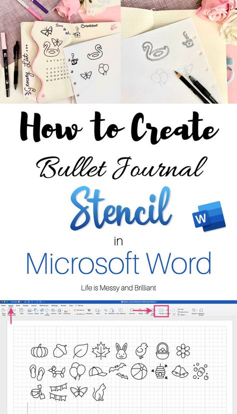 Journal Stencils, Bullet Journal Contents, Bullet Journal Stencils, Stencils Tutorials, Bullet Journal For Beginners, Bullet Journal Hacks, Bullet Journal Printables, Journal Stuff, Journal Template