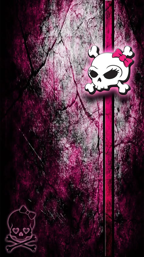 Pretty but Dangerous Pink Skull Wallpaper, Skull Wallpaper Iphone, Sugar Skull Wallpaper, Screensaver Iphone, Ed Wallpaper, Goth Wallpaper, Gothic Wallpaper, Emo Wallpaper, Wallpaper Halloween