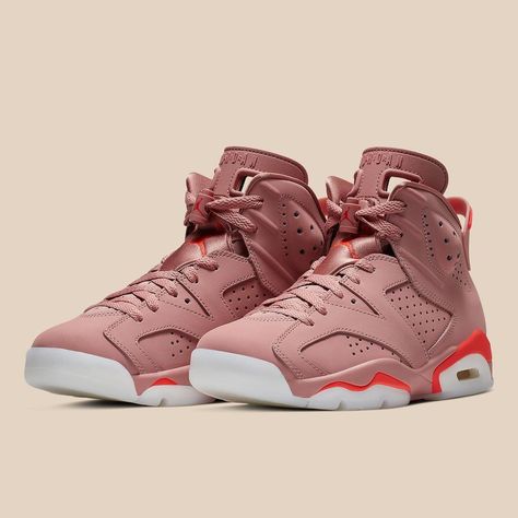 Sneaker News on Instagram: “Aleali May’s Air Jordan 6 collaboration drops this March. Full rust pink uppers with crimson accents dress up this iconic Jordan…” Aleali May, Jordan Retro 6, Air Jordan 6 Retro, Jordan 6 Retro, Jordan Shoes Retro, Womens Air Jordans, Air Jordan Retro, Air Jordan 6, Jordan 6