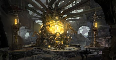 Steampunk Architecture, Interior Concept Art, Alien Artifacts, Steampunk Artwork, Fantasy Setting, Interior Concept, Visual Development, Environment Design, Environment Concept Art