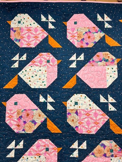 Sparrow Quilts, Sparrows Quilt, Quilt In A Day Patterns, Interesting Quilts, Sparrow Quilt, Quilting By Hand, Bird Quilt Blocks, Printed Paper Pattern, Bird Quilts