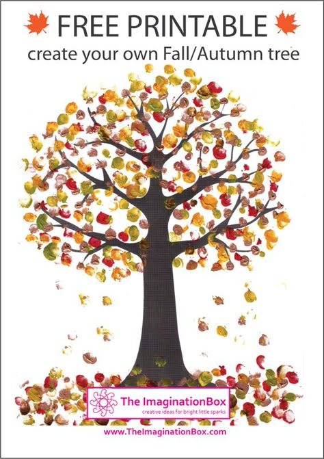 Autumn / Fall free printables, art & craft projects for kids - The Imagination Box Fall Tree Template, Fall Tree Printable, Tree Printable, Tree Template, Tree Templates, Fall Tree, Autumn Tree, Free Printable Art, Fall Printables