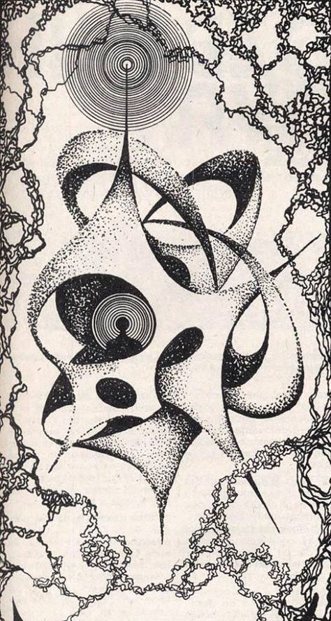 Nikolai Lutohin Interconnected Illustration, Nikolai Lutohin, Stippling Art, 70s Sci Fi Art, Have Inspiration, Abstract Illustration, Arte Sketchbook, Arte Inspo, Abstract Drawings