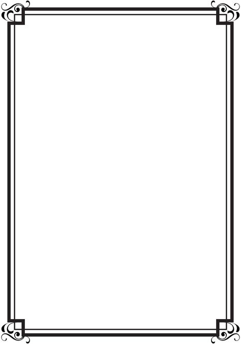 Page Boarders, Picture Frame Template, Card Border, Border Lines, Certificate Border, Border Line, Simple Border, Border Vector, Line Border